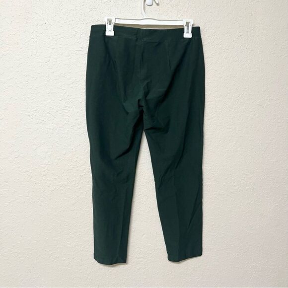 Eileen Fisher Size S Stretch Crepe Viscose Blend Pants Pull On Green Office - Picture 2 of 5
